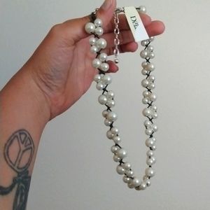 Dillard's faux pearl choker necklace new